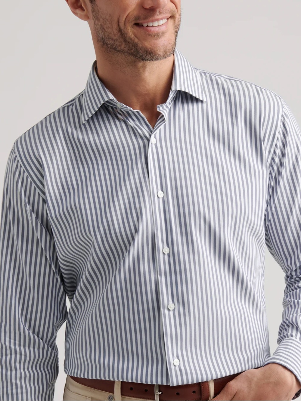 NWT Peter Millar Cannon Crown Lite Cotton-Stretch Sport Shirt: Navy (Large)
